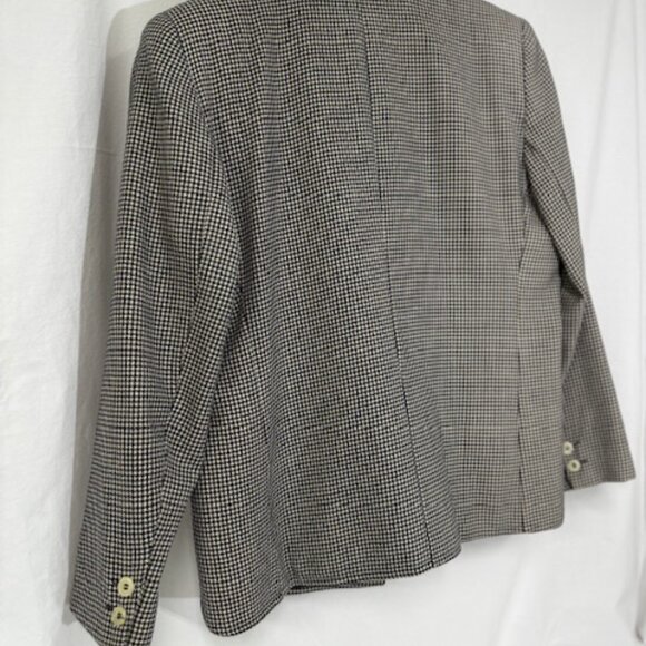 Vintage Valentino Miss V Made in Italy Checkered Wool Jacket - Picture 5 of 9